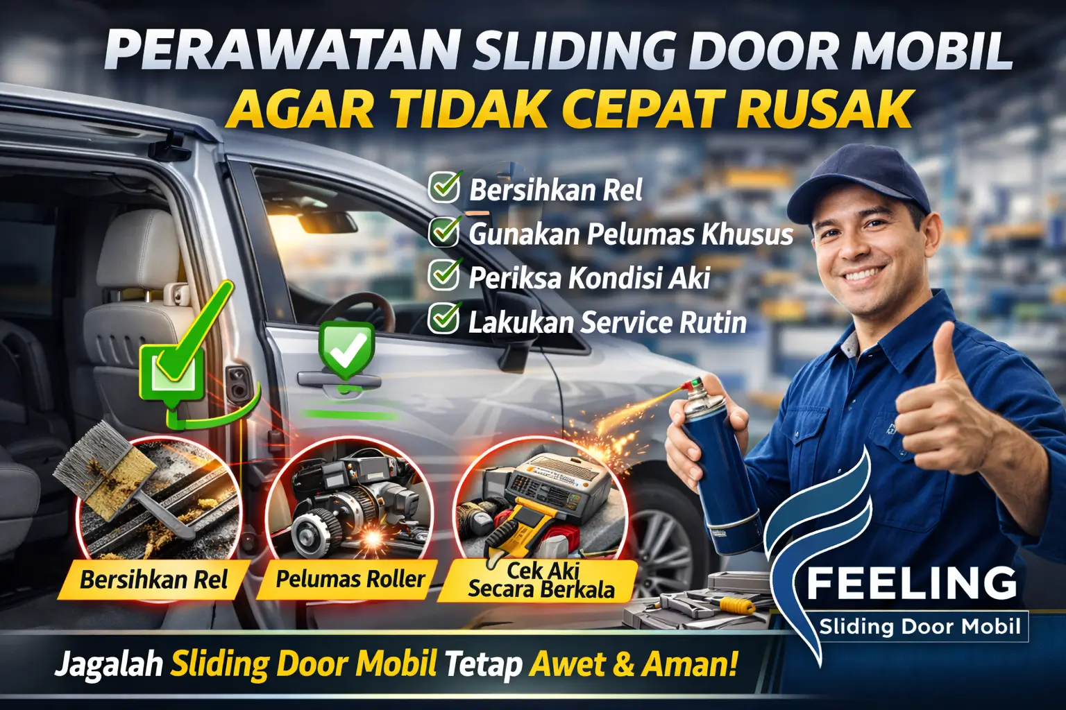 Perawatan Sliding Door Mobil Agar Tidak Cepat Rusak