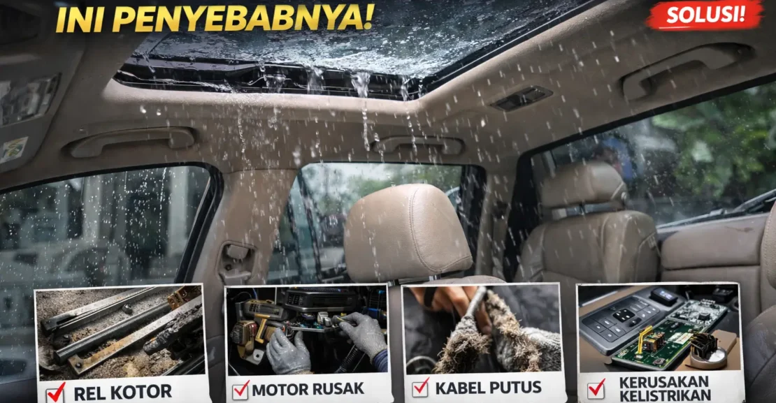 Sunroof Mobil Tidak Bisa Menutup Ini Penyebabnya