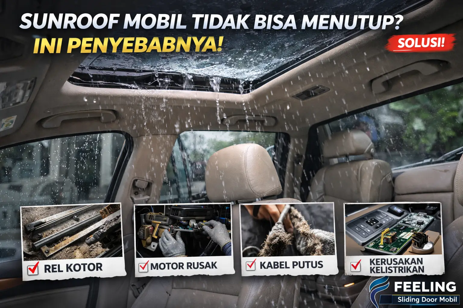 Sunroof Mobil Tidak Bisa Menutup Ini Penyebabnya