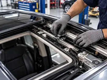Pemeriksaan dan pengerjaan mekanisme rel sunroof