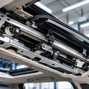 Rel dan mekanisme geser sunroof mobil